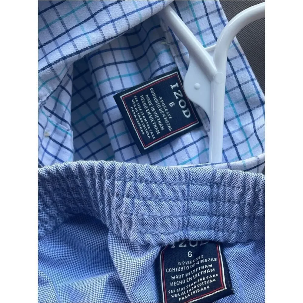 Take 50% OFF- Izod Light Blue Boys' Vest, Shirt & Pants 3-Piece Set, Size-6